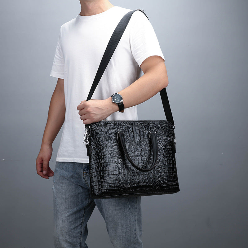 Wholesale PU Crocodile Pattern Handbags Single Shoulder